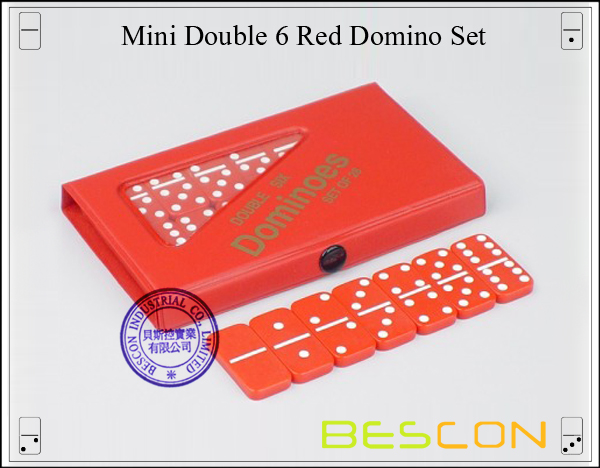 Mini Double 6 Red Domino Set Mini Double 6 Red Domino Set