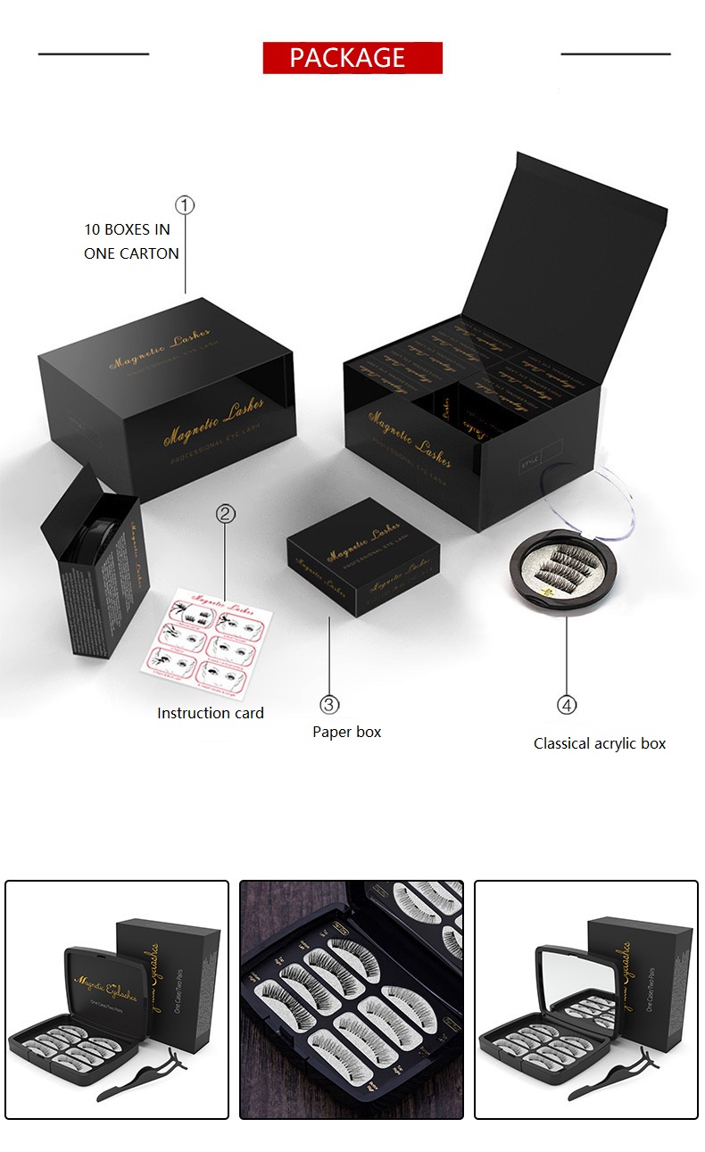 3D best magnetic eyelashes brown two magnet 3D best magnetic eyelashes brown two magnet