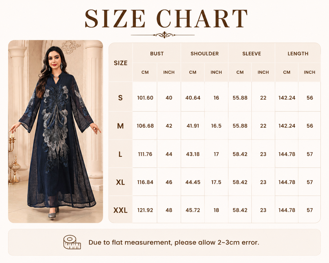 Elegant Beaded Kaftan Abaya Sequin Embroidery Front View Elegant Beaded Kaftan Abaya Sequin Embroidery Front View