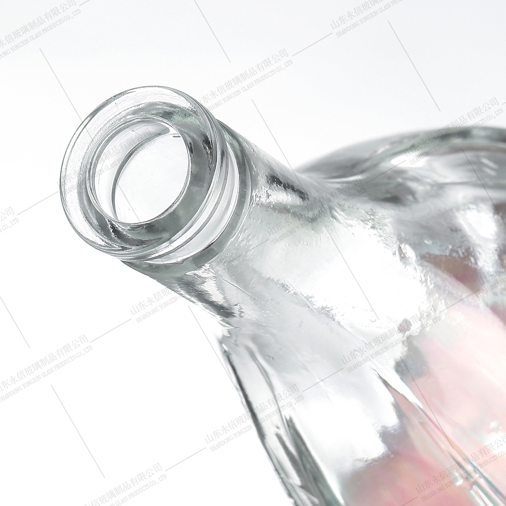 Flat Crystal White Glass Bottle supplier Flat Crystal White Glass Bottle supplier