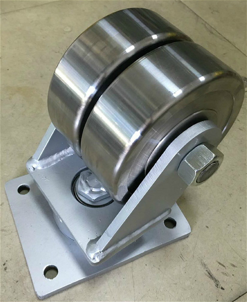 Super Heavy Duty Forged Steel Swivel Twin Wheel Caster