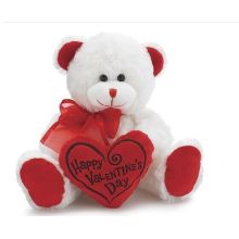 Hold the heart white bear cute plush dolls dolls
