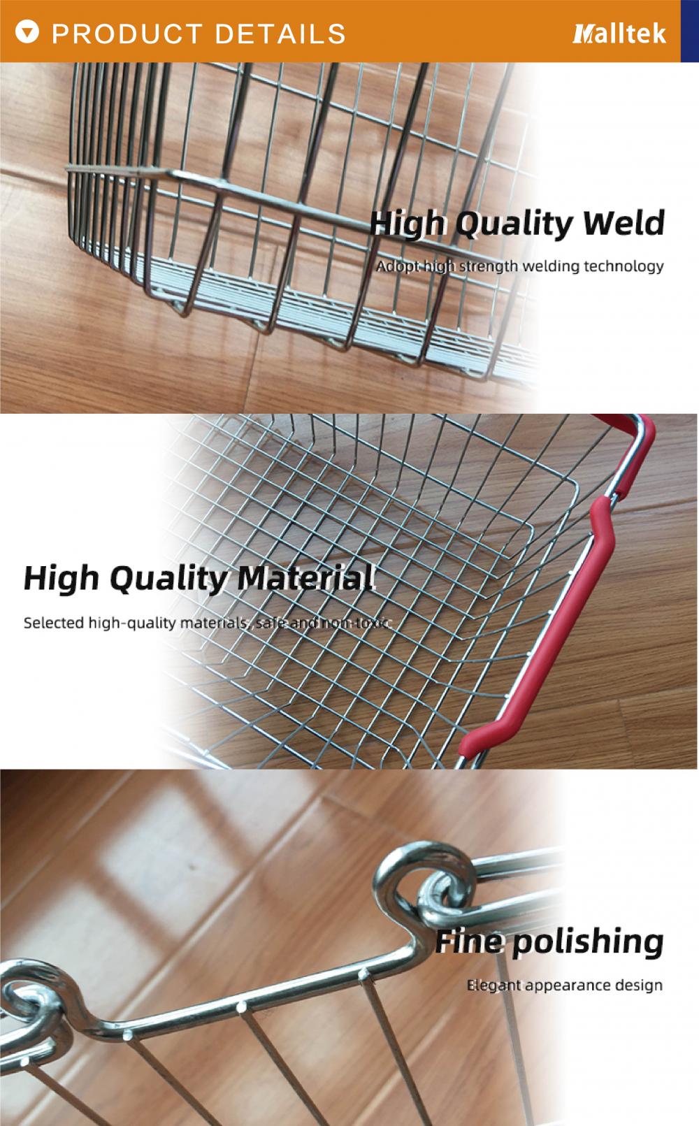 High-quality retail store metal wire shopping basket High-quality retail store metal wire shopping basket