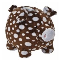 Spotted pig plush toy piggy bank