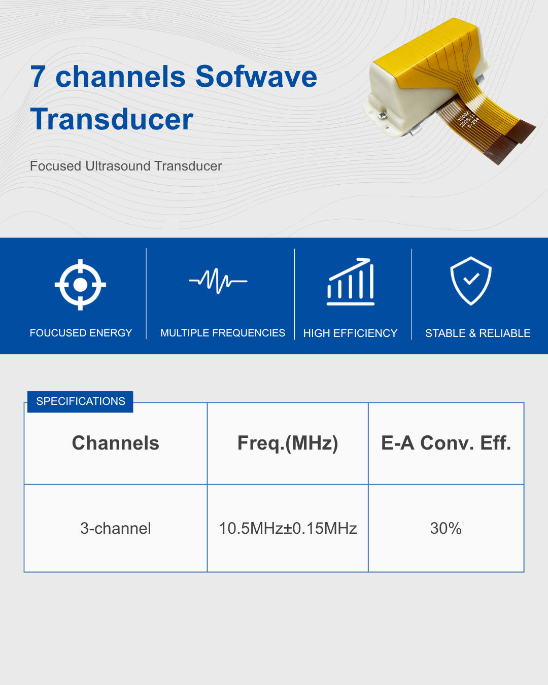 7channels Sofwave Transducer -1 7channels Sofwave Transducer -1