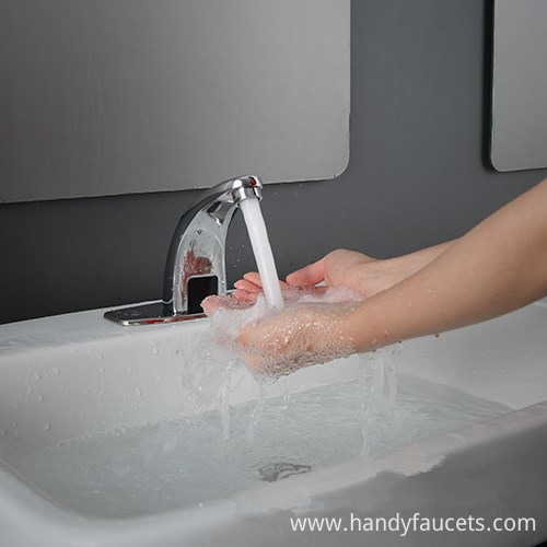 conductive faucet brass chrome finish deck mounted faucet