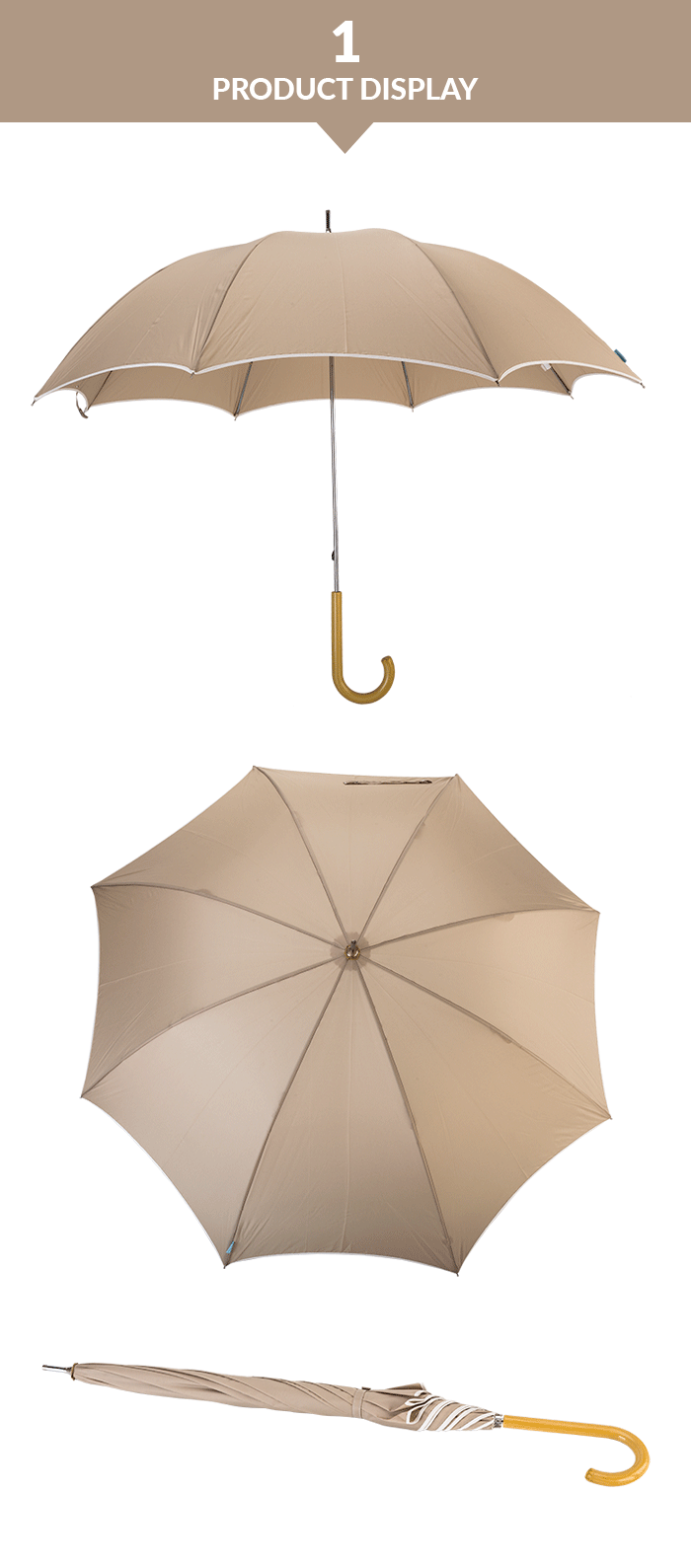 Dames handleiding Open rechte paraplu Ladies Manual Open Straight Umbrella