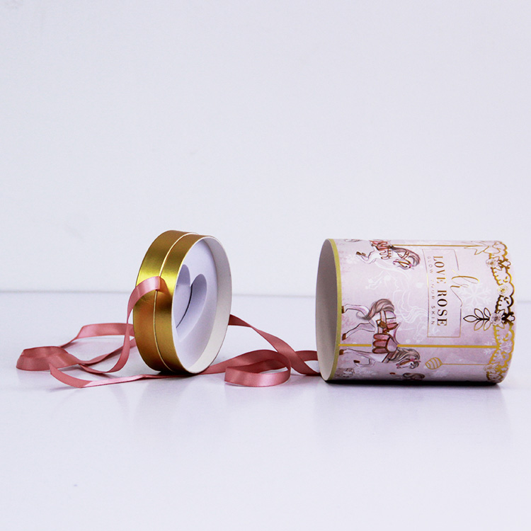 Paper tube jewelry gift box hot stamping process Paper tube jewelry gift box hot stamping process