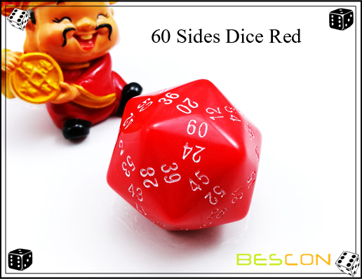 60 Sides Dice Red 60 Sides Dice Red