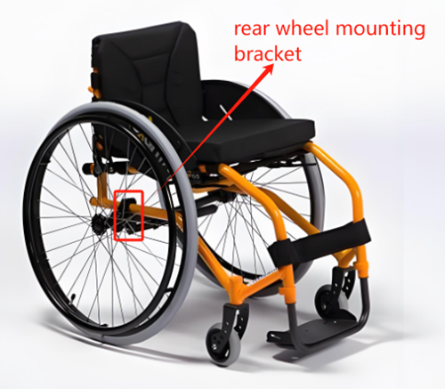 Customized Wheelchair Rear Wheel Mounting Bracket Customized Wheelchair Rear Wheel Mounting Bracket