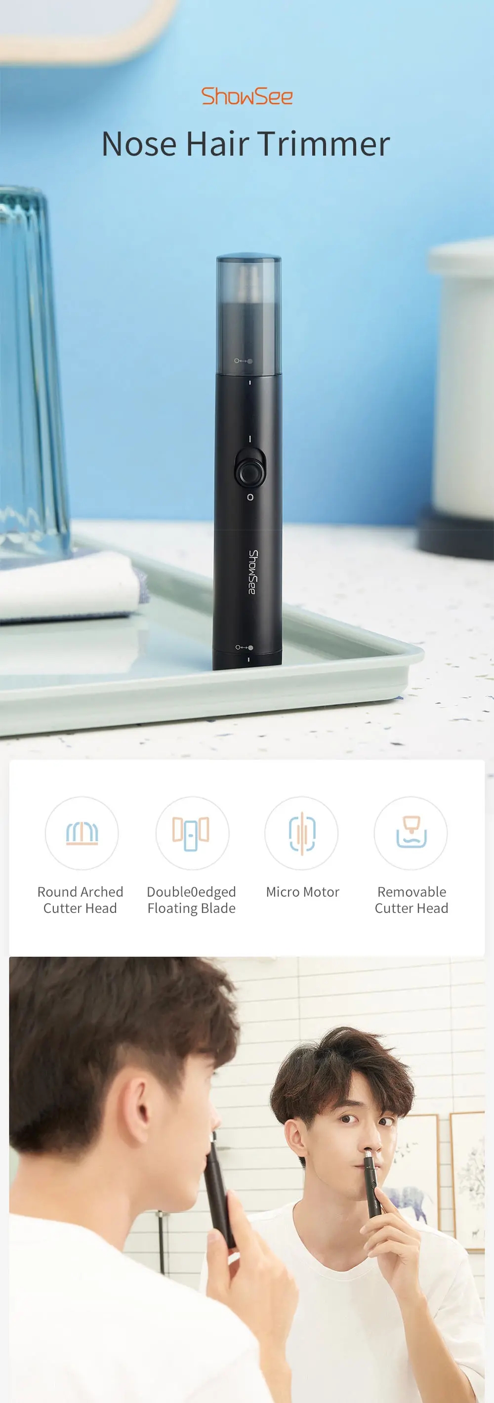 Showsee Nose Hair Trimmer Showsee Nose Hair Trimmer