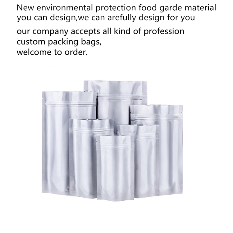 Le papier d'aluminium d'impression personnalisé se lève pounch ziplock Custom printing aluminum foil stand up ziplock pounch