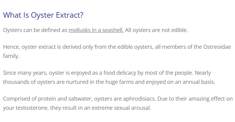What Is Oyster Extract What Is Oyster Extract