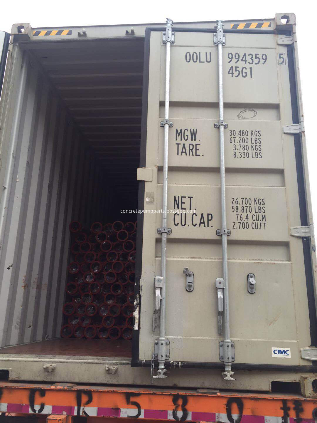 pipe loading container 