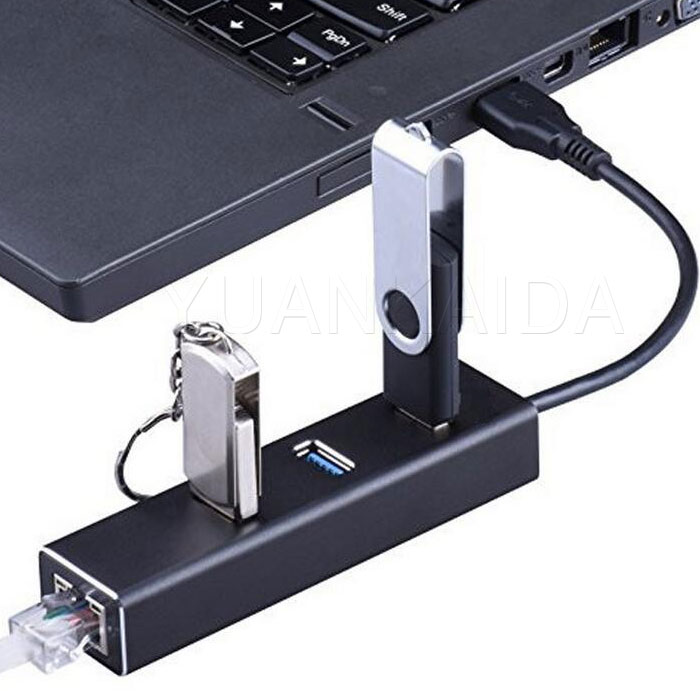 3-Ports USB 3.0 Hub with RJ45