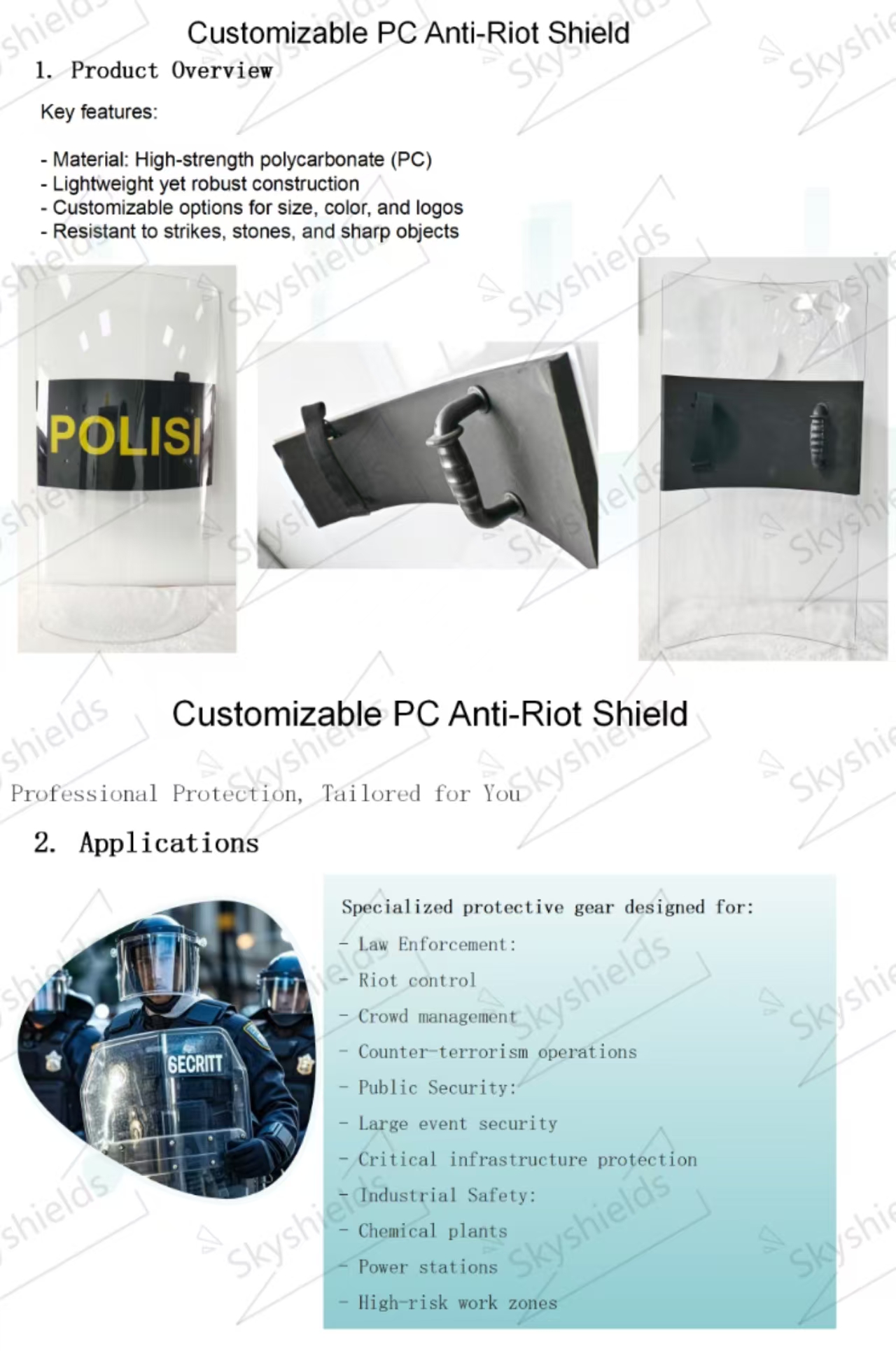 PC Anti-Riot Shield PC Anti-Riot Shield