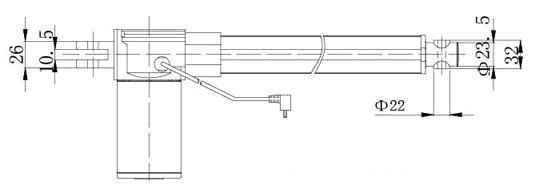 ZQTG07 dc linear actuator / dimension