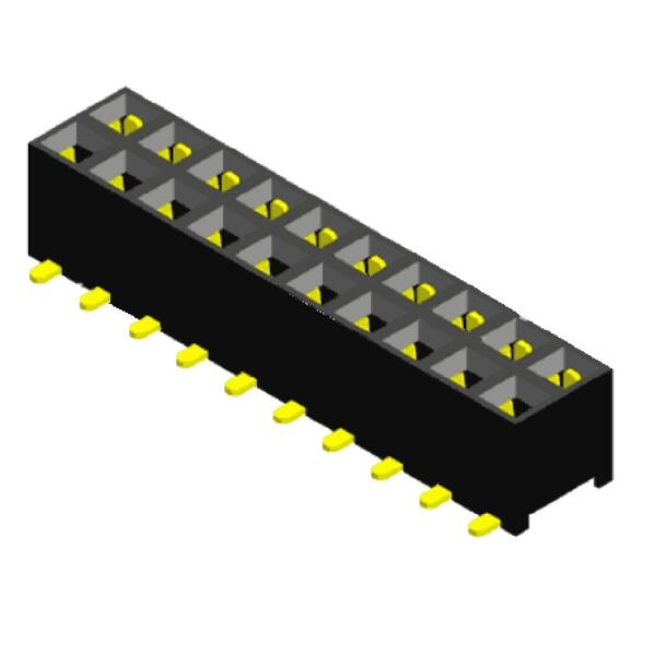 Standard 40 PIN BASSO PROFILO IC SOCKET PCB dritto DIP40 Slot