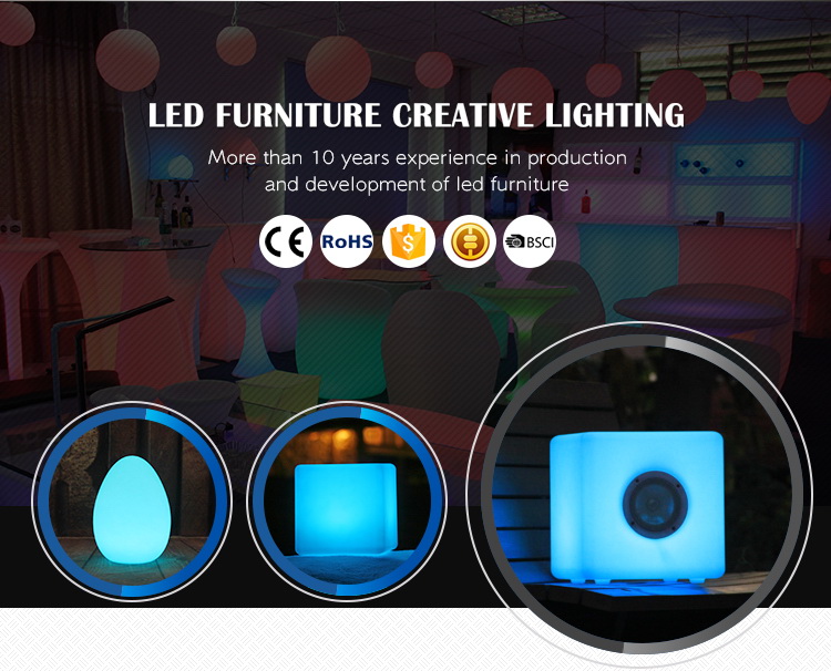 Plastikbeleuchtung, die geführte Tabelle glüht Plastic Illumination Glowing Led Table