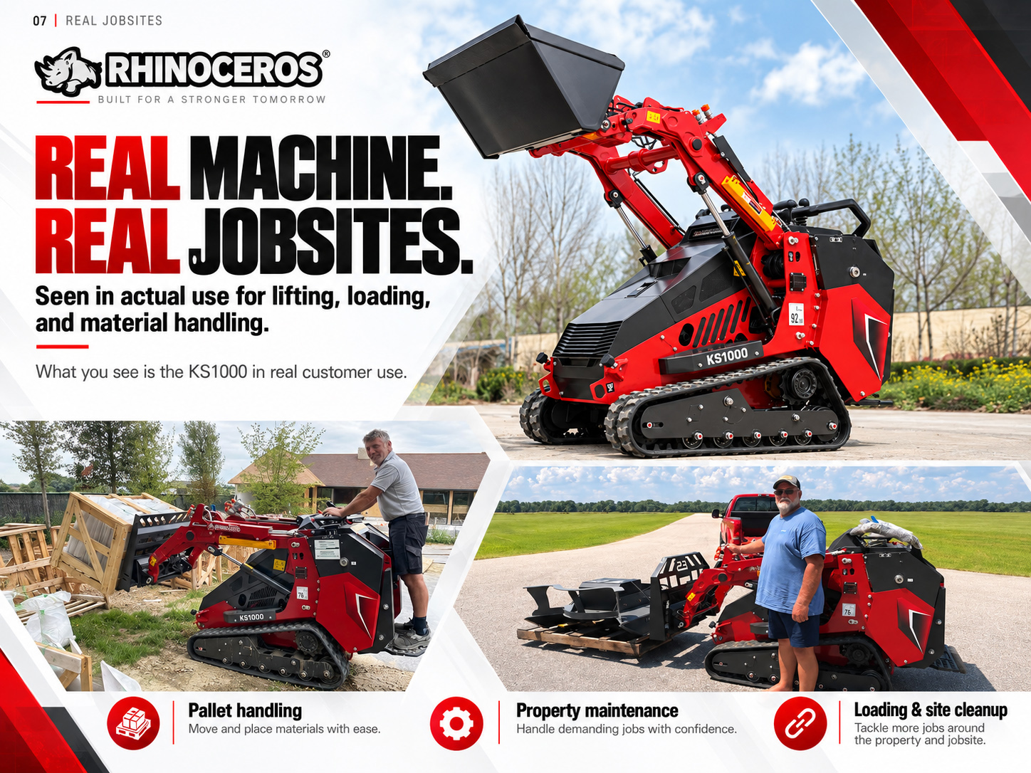 KS1000 compact loader application view RHINOCEROS KS1000 compact loader application view
