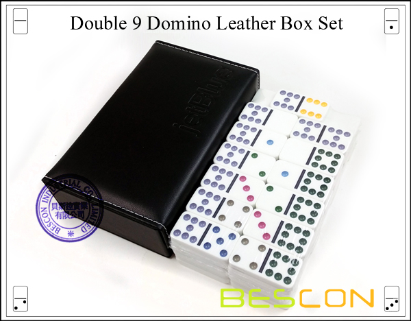 Double 9 Domino Leather Box Set-2 Double 9 Domino Leather Box Set-2