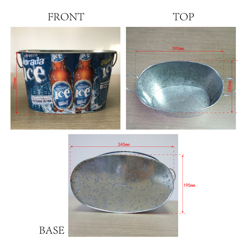 beverage zinc tub