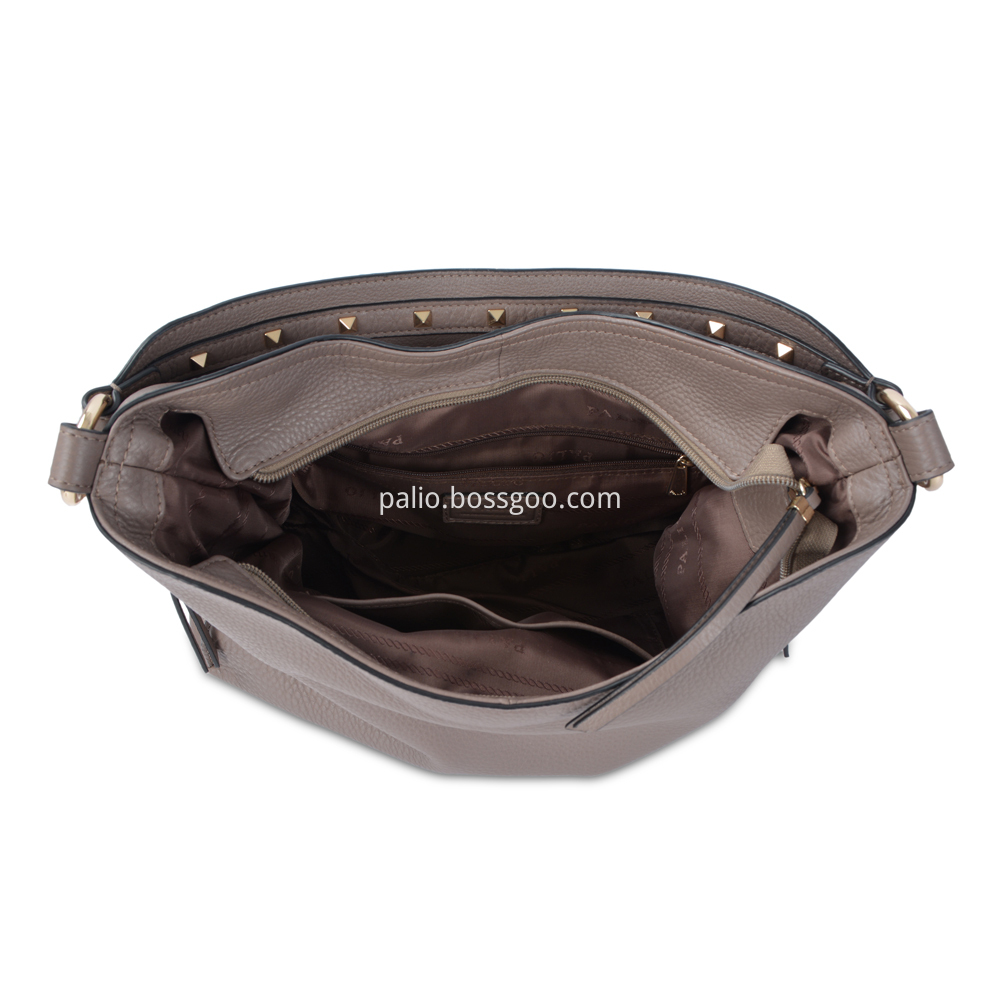 Classic genuine leather ladies hobo bag