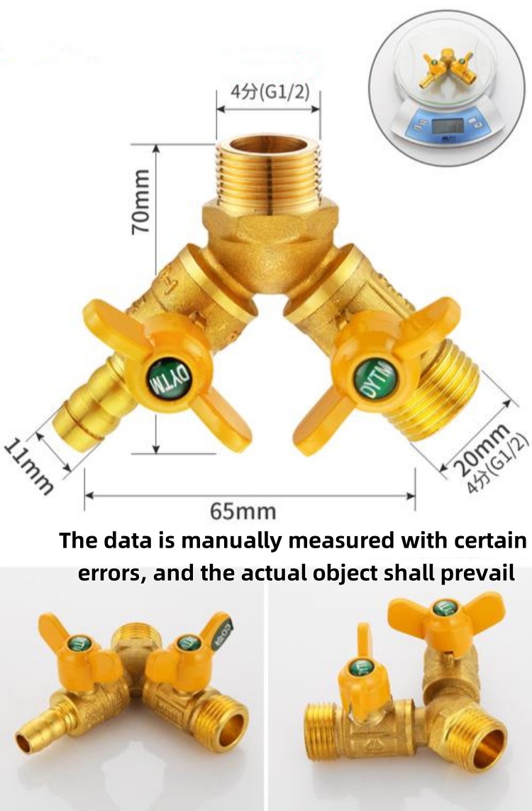 Thread Brass Gas Valve Thread Brass Gas Valve