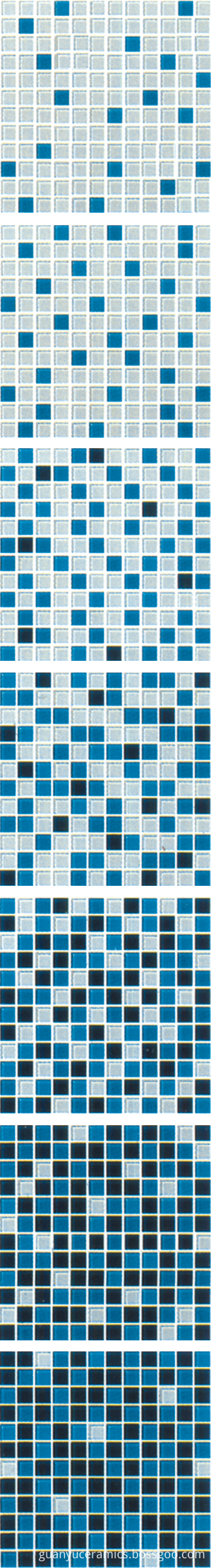 Blue Gradual Change Glass Mosaic