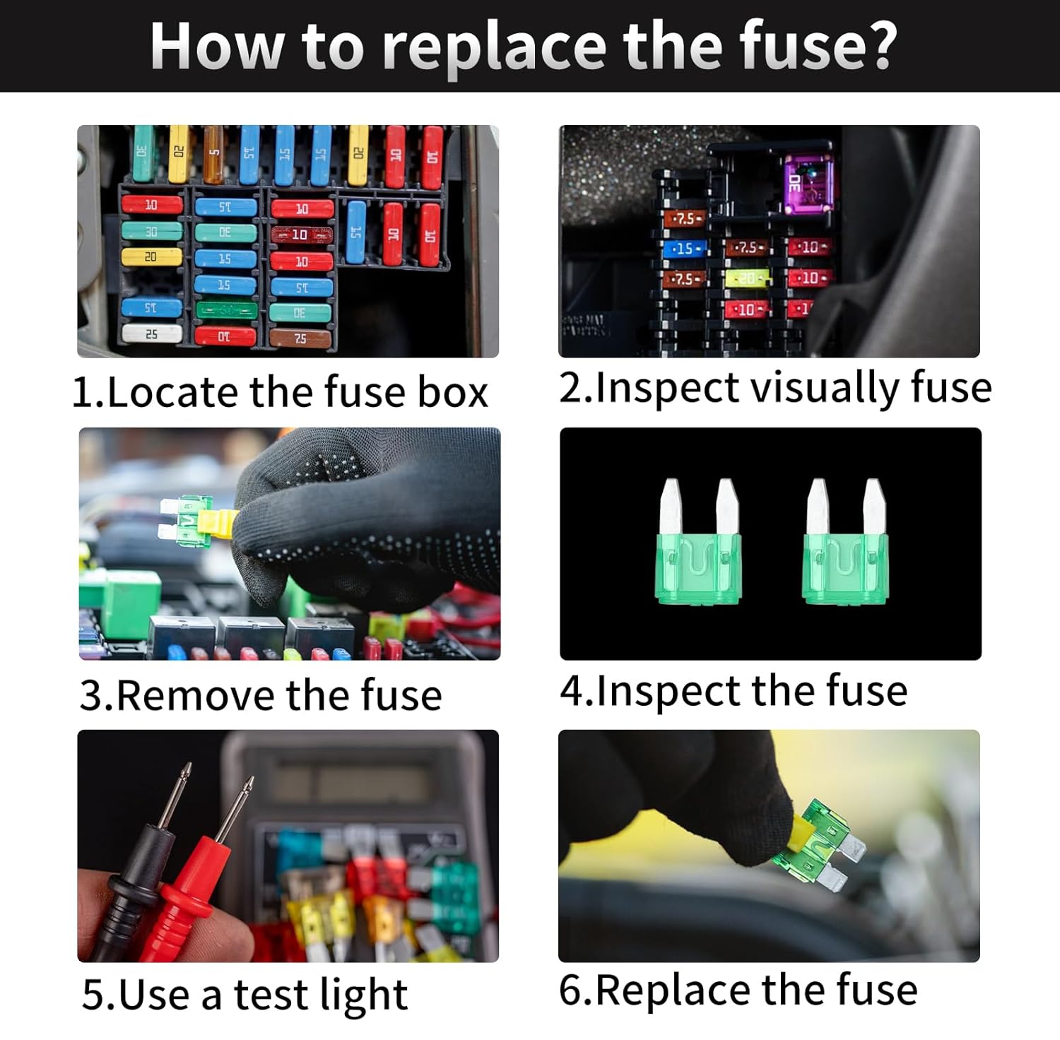 32V MINI blade fuse 1A to 30A ratings 32V MINI blade fuse 1A to 30A ratings