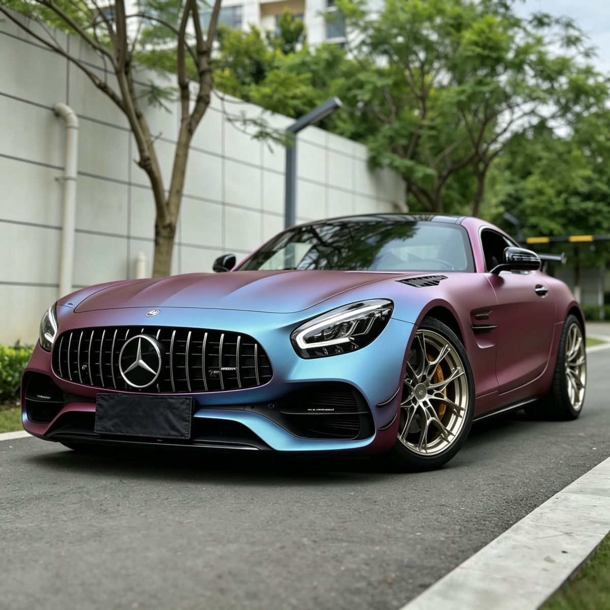 PL416-P Burgundy Blue Car Wrapping PL416-P Burgundy Blue Car Wrapping