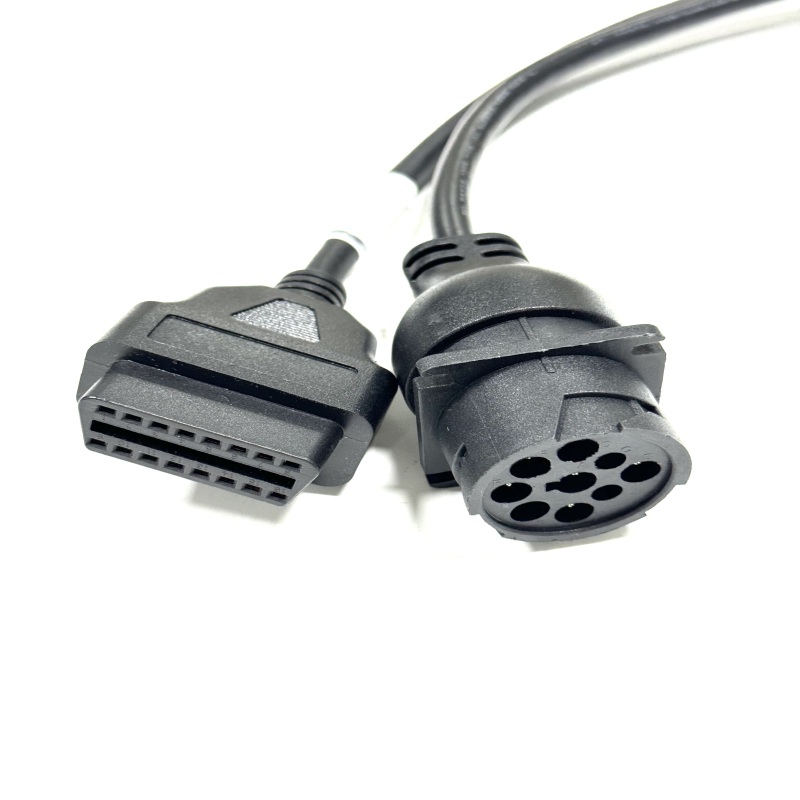 Cummins 9Pin Male to 9Pin Female OBDII 16Pin Female Y Splitter Diagnostic Cable Length 330mm Cummins 9Pin Male to 9Pin Female OBDII 16Pin Female Y Splitter Diagnostic Cable Length 330mm