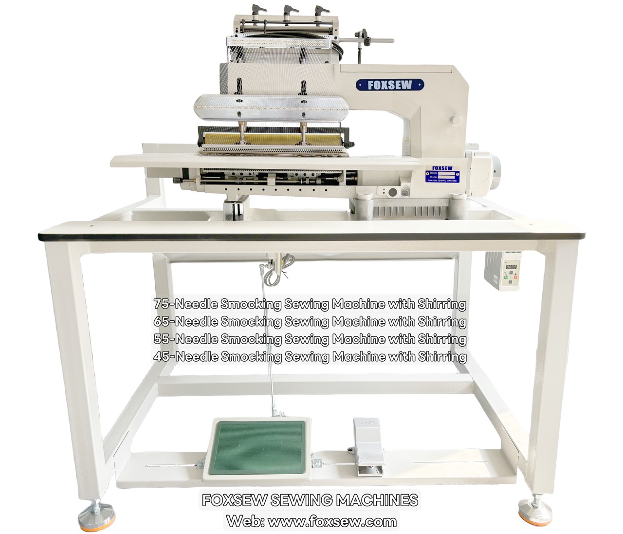 75-Needle Smocking Sewing Machine with Shirring FOXSEW FX1075 -1 75-Needle Smocking Sewing Machine with Shirring FOXSEW FX1075 -1