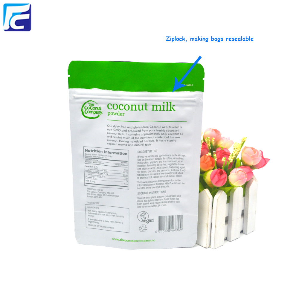Bán buôn túi dừa 250g Wholesale 250g Coconut Flour Packaging Bag