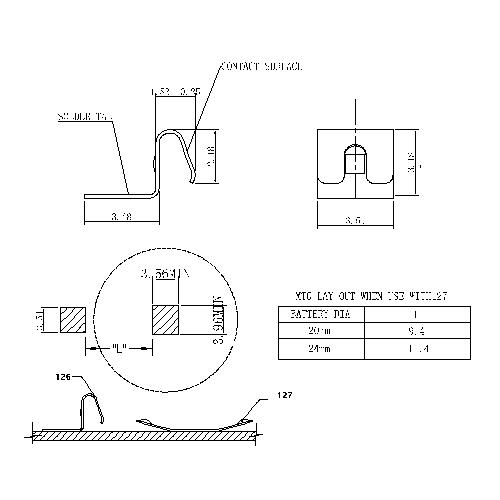 Battery Contacts BS-S-SI-126 Battery Contacts BS-S-SI-126