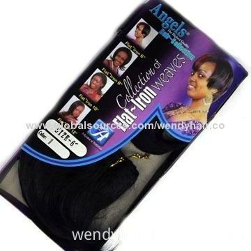 China Angels Flat Iron Synthetic Hair Weave Best Quality High