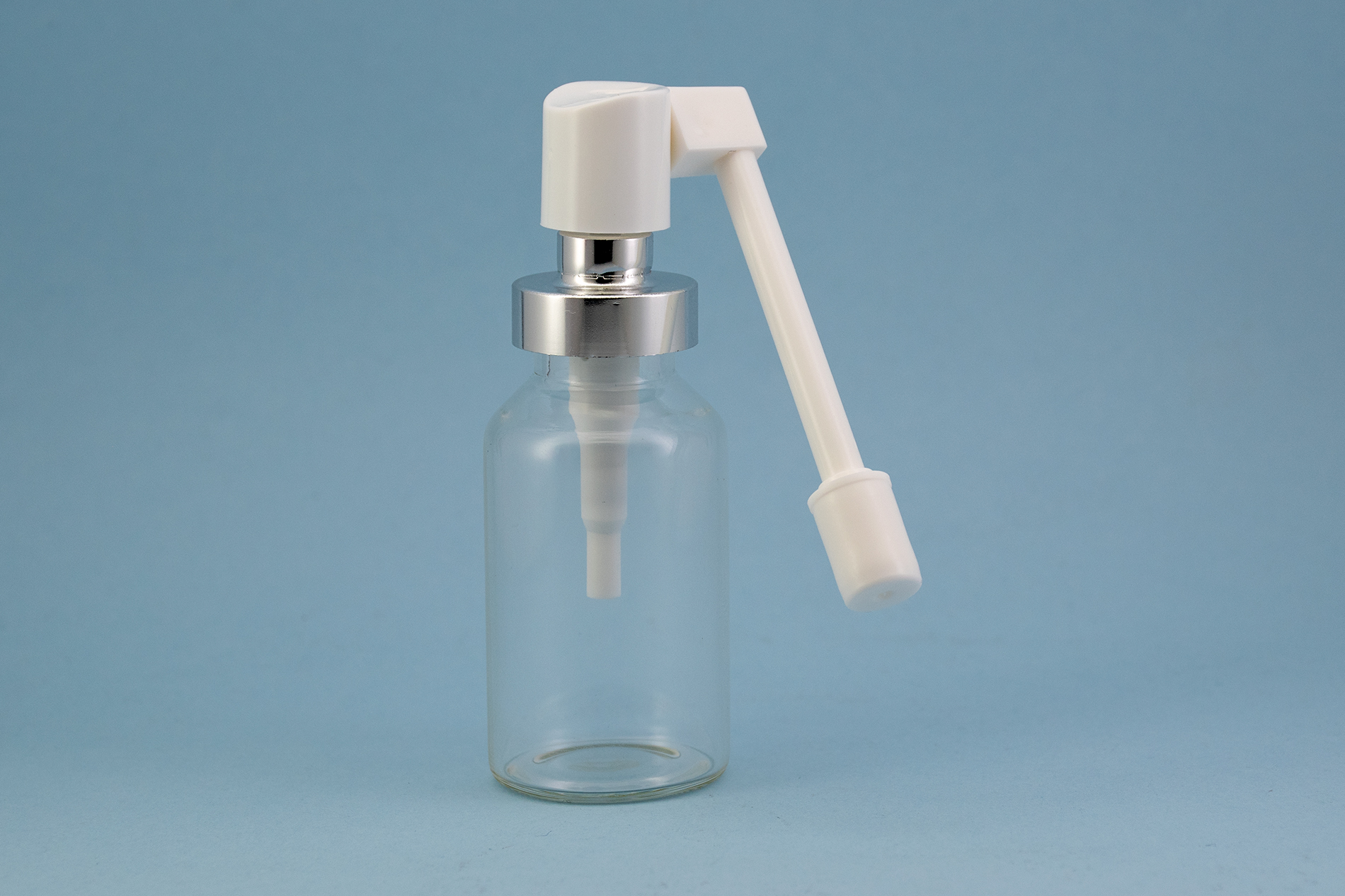 20 mm shiny silver crimp pump with long nozzle medical oral sprayer 20 mm shiny silver crimp pump with long nozzle medical oral sprayer