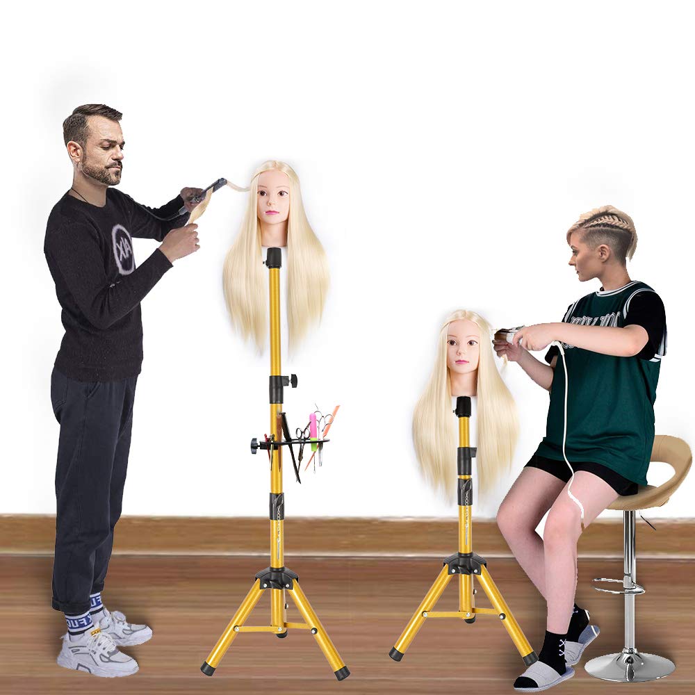 Golden Wig Tripod With Tray 8