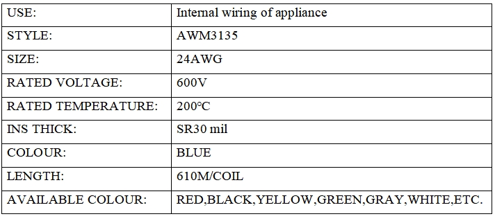 Silicone electrical wire UL3135 24# Silicone electrical wire UL3135 24#