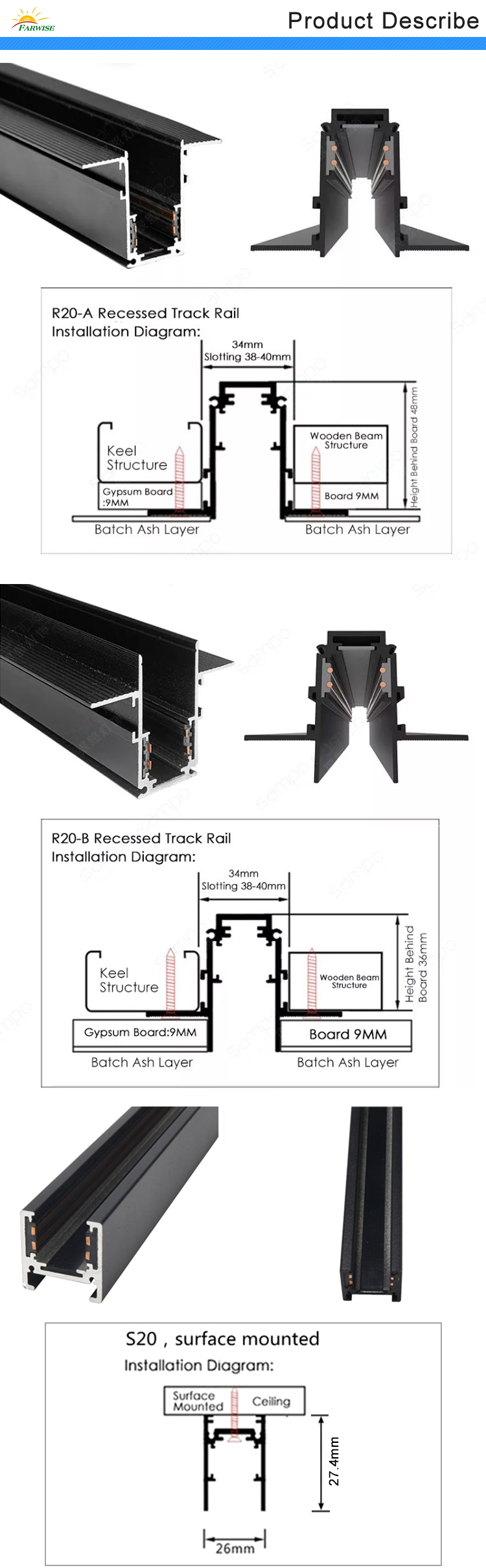 good quality magnetic rail track 6