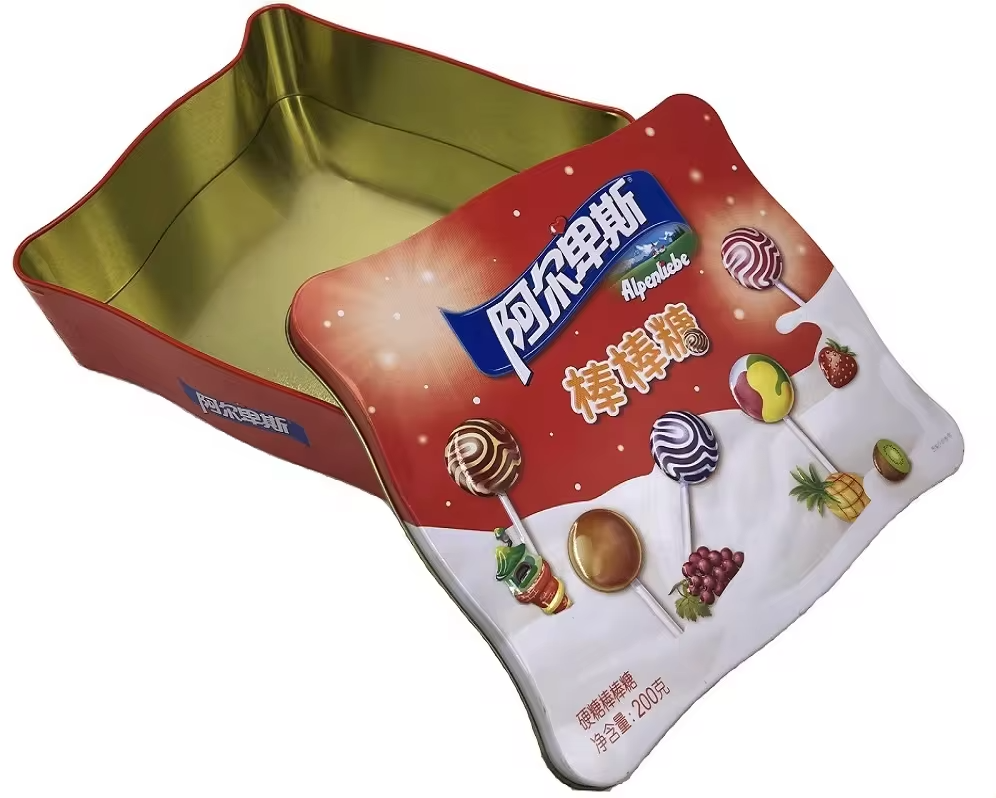 Irregular Shaped Bright Luster Tin Box Irregular Shaped Bright Luster Tin Box