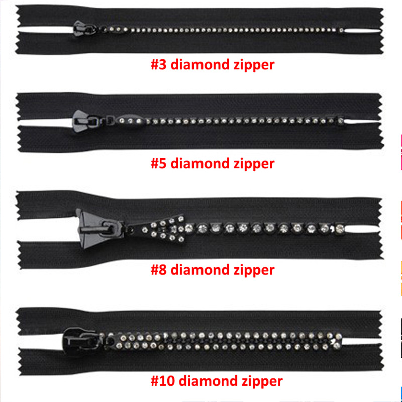 Rhinestone Zipper