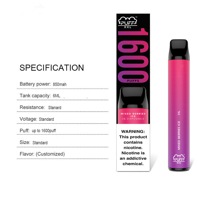 Puff Xxl 1600 Puffs 10 Colors Vaporizers Device Puff Bar Disposable Vape Pen Cartridges Pre Filled E Cigs Puff Plus Puff Xxl 1600 Puffs 10 Colors Vaporizers Device Puff Bar Disposable Vape Pen Cartridges Pre Filled E Cigs Puff Plus