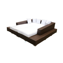 China Preco Conjunto De Moveis Jardim Rattan De Venda Cama Fabricantes