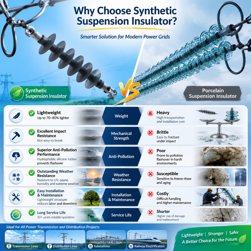 Synthetic Suspension Insulator compare (2) Synthetic Suspension Insulator compare (2)