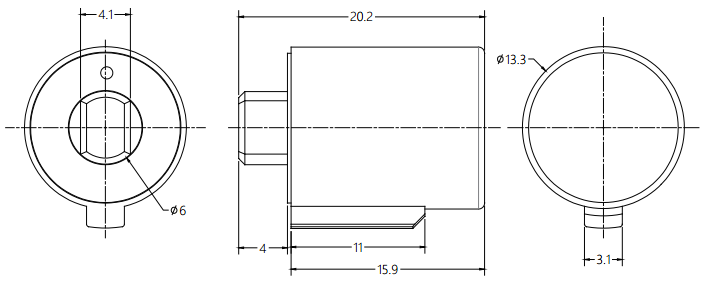 Table Sockets Shaft Damper Drawing