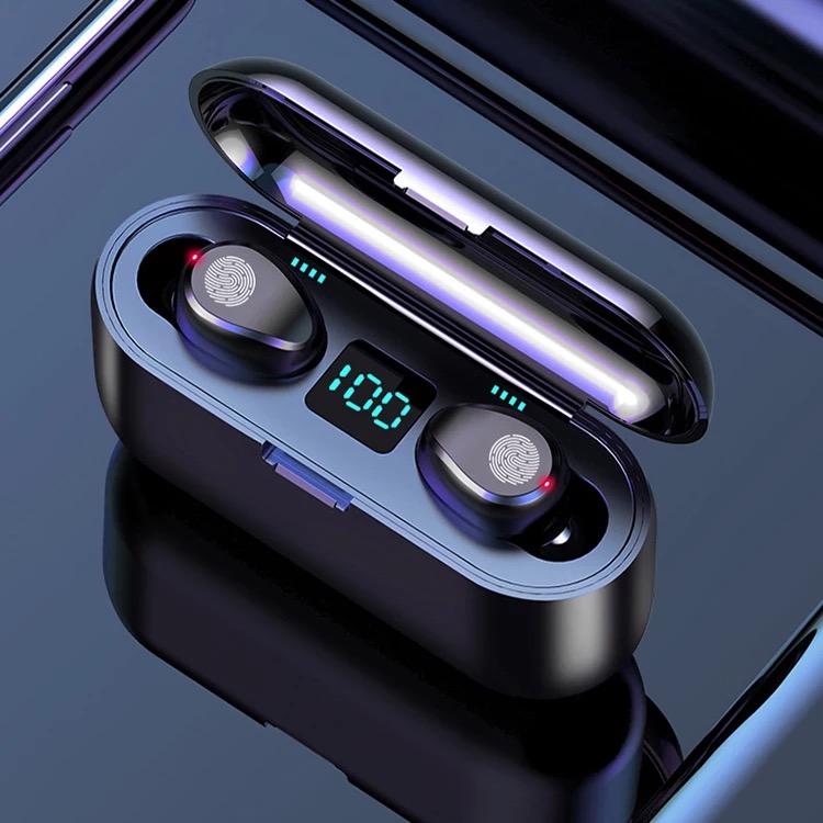 F9-34 Wireless Earphone TWS Earbuds F9 2000mAh Battery LCD Display Headset With Power Bank F9-34 Wireless Earphone TWS Earbuds F9 2000mAh Battery LCD Display Headset With Power Bank