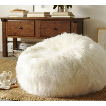 China Beanbag White Floor Pillow Pouf Polyester Blend Long