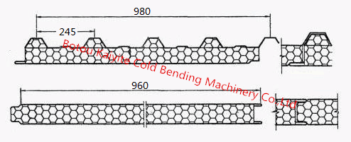 Sandwich-Paneel-Produktionslinie für Dach und Wand Sandwich Panel Production Line for Roof and Wall Panels