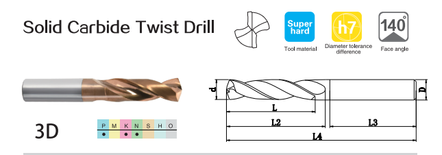 Solid Carbide Drill 3XD